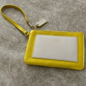 COACH Yellow Wristlet